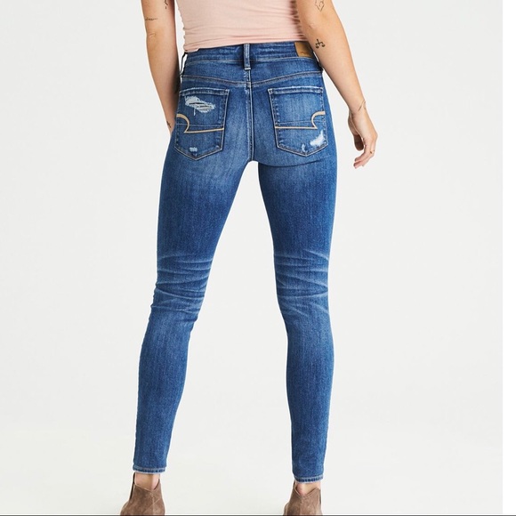 American Eagle | Distressed Hi-Rise Jegging Medium - Picture 4 of 12